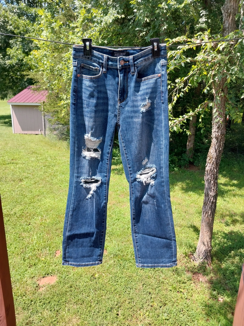 Judy Blue Indigo Straight Leg Denim Jeans